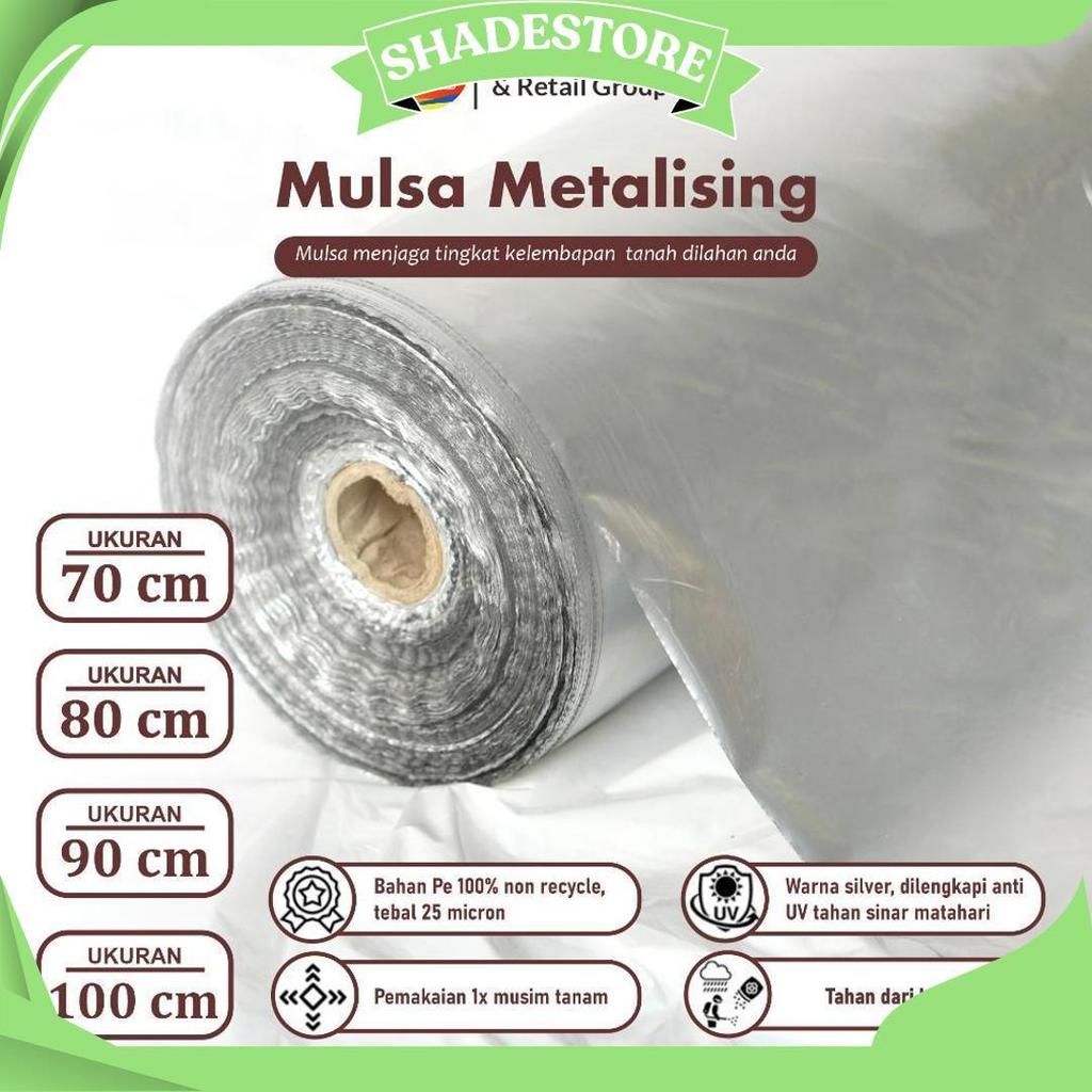 Plastik Mulsa Perak 1 Roll 8 Kg Mulsa Grenjeng Lebar 90 Cm Best Seller