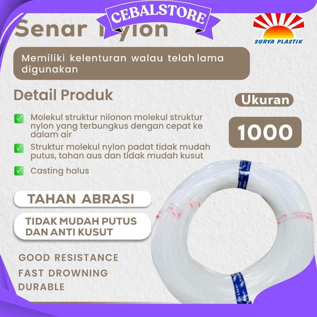 Senar Cap Ikan Kakap  Ukuran 1000 (70)  Per Roll /Tali Senar Pancing / Senar Layangan Ori