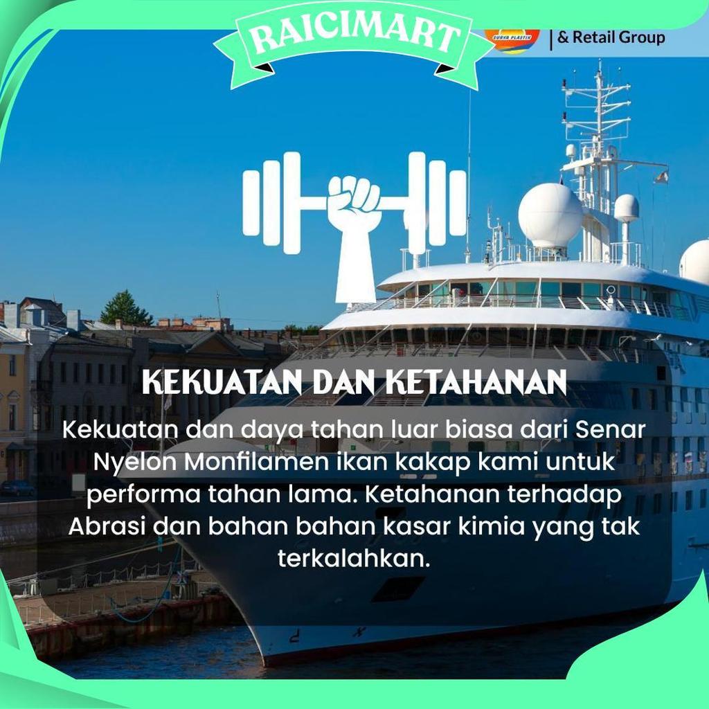 Senar Cap Ikan Kakap  Ukuran 1000 (70)  Per Roll /Tali Senar Pancing / Senar Layangan Ori