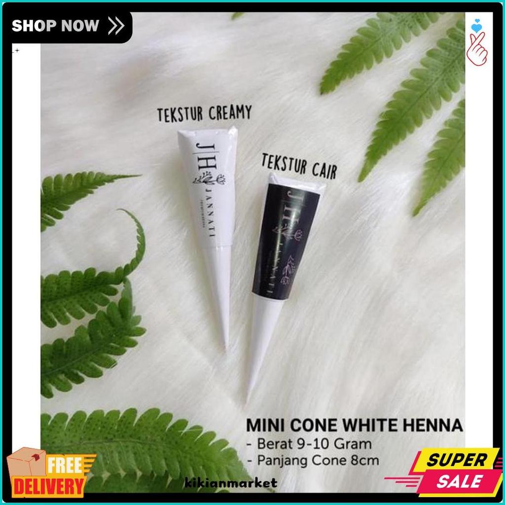 Cod "Jannati Henna" White Henna Jannati Mini Cone White Henna White Henna Waterproof