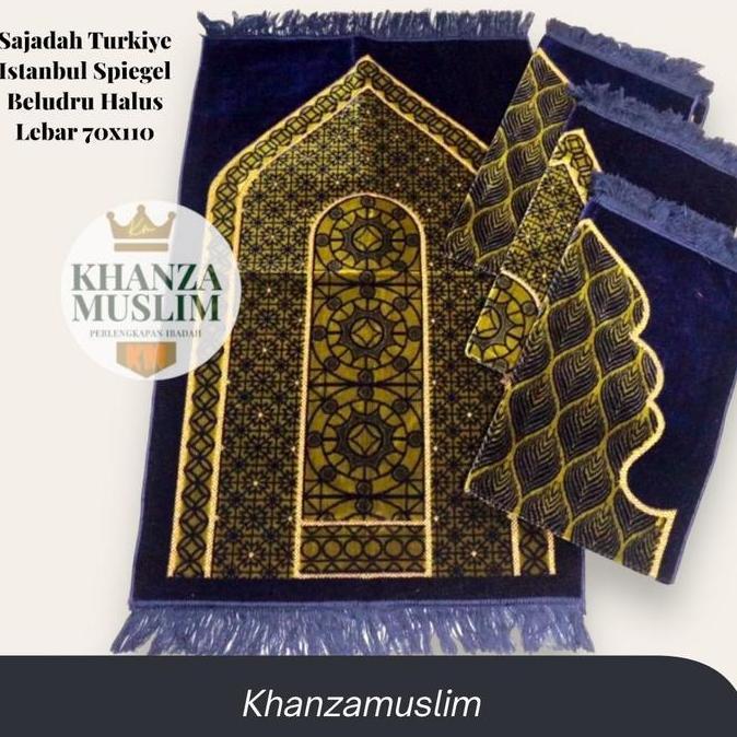 DI152 >> SAJADAH BLIDRU TURKIYE || SEJADAH LEBAR MOTIF KEKINIAN Tebal Lembut Muslim Bulu