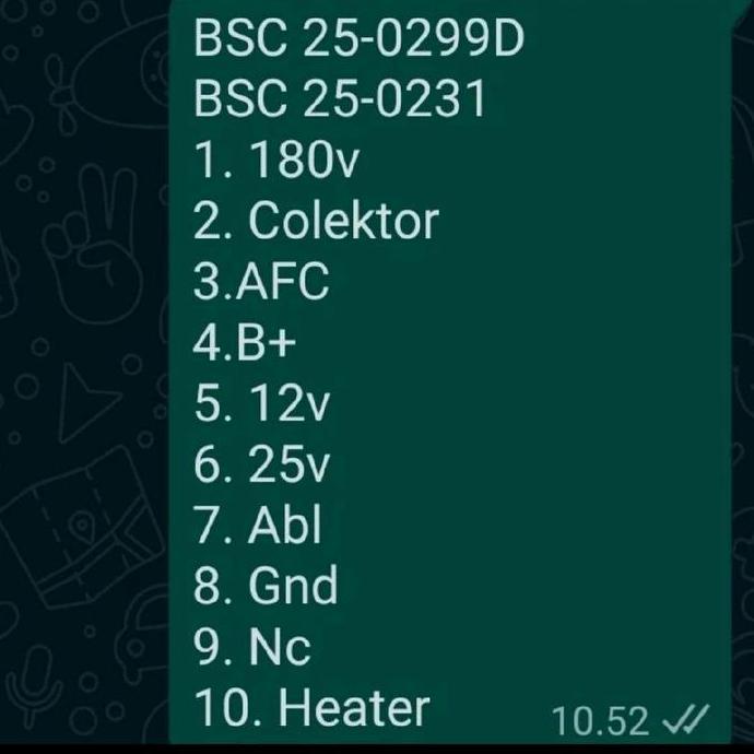 Bsc 25 0231 Tcl Buat Ganti 25-0299D Playback Untuk Tv 14-21 Inci Model Bsc25-0231 & Jf 0501 1214 By 