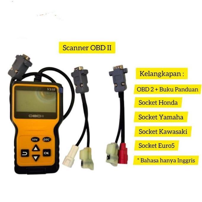 MI-GUSTASTU Scanner OBD2 untuk motor injeksi Honda Yamaha Kawasaki Scanner OBD 2 REMAP ECCU Cek kode