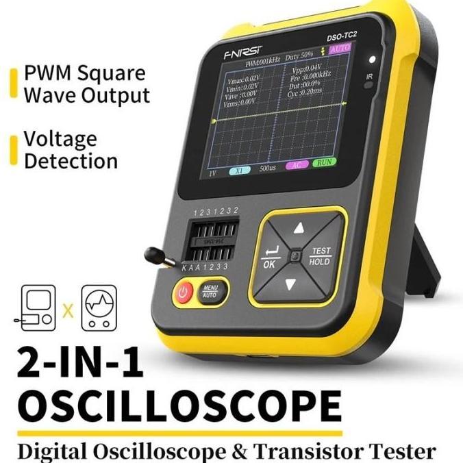 RORONOA- Fnirsi DSO-TC2 Digital Oscilloscope DSO 2 Channel Transistor Tester DSO TC2