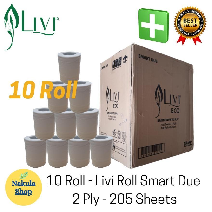 GROSIR 1 DUS Tissue Livi Roll Smart Due / Tisu Toilet Non Emboss - isi 100 Roll Kebersihan