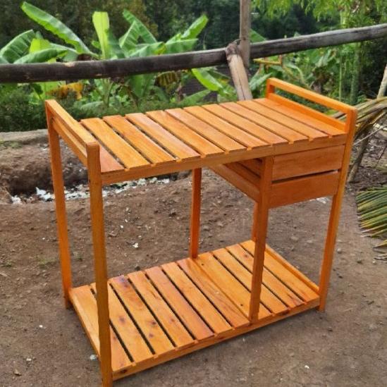 Meja Serbaguna Meja Kompor Rak Kompor 2 tungku Meja Dapur Astetic Anak Kos peralatan dapur