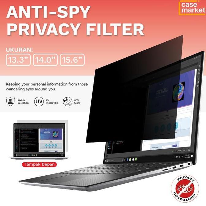 Laptop 13 14 15 inch 16:9 / 16:10 Privacy Screen Protector Anti Spy Removable Filter Guard Anti Glar
