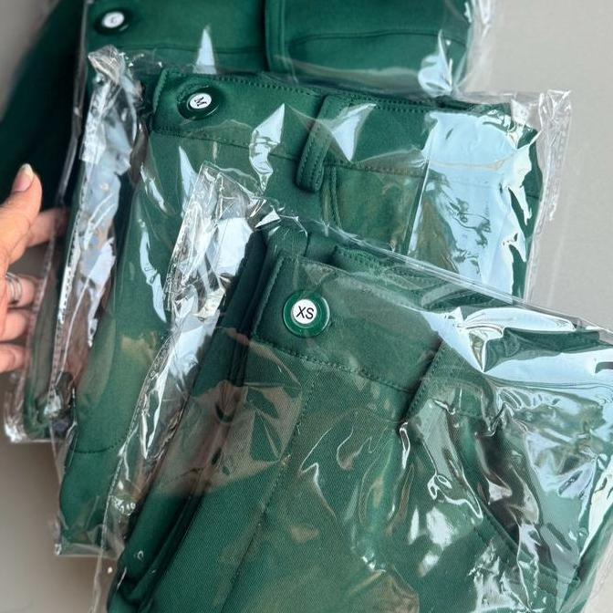 Celana Caddy Golf Scuba Wanita Hijau Botol