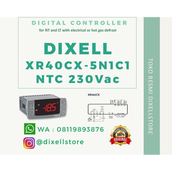 Thermostat Dixell Xr40Cx-5N1C1 Inc.Ntc Probe Emerson