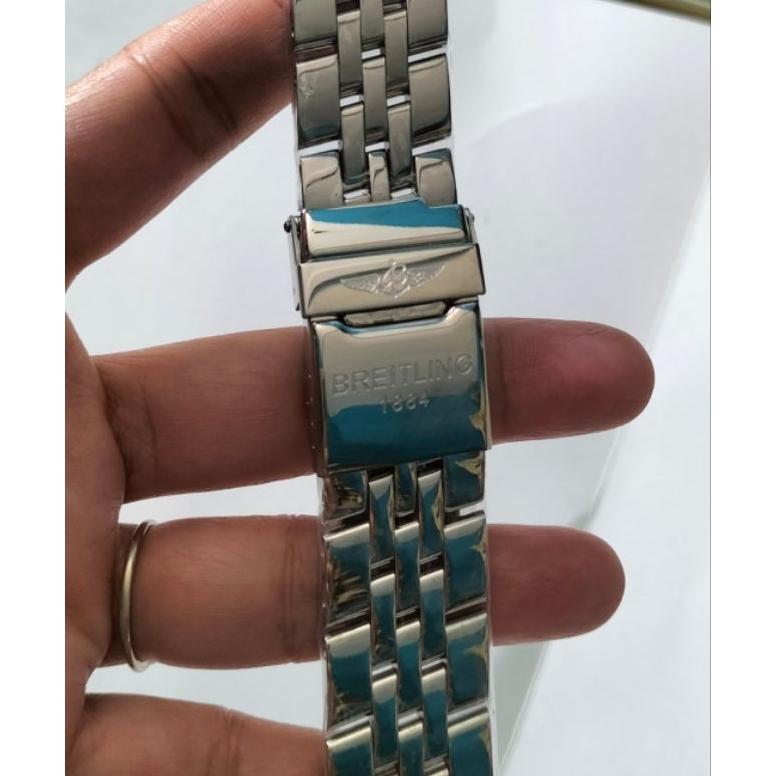 Rantai Jam Tangan Breitling Stainless Silver 4mm Aksesoris jam tangan
