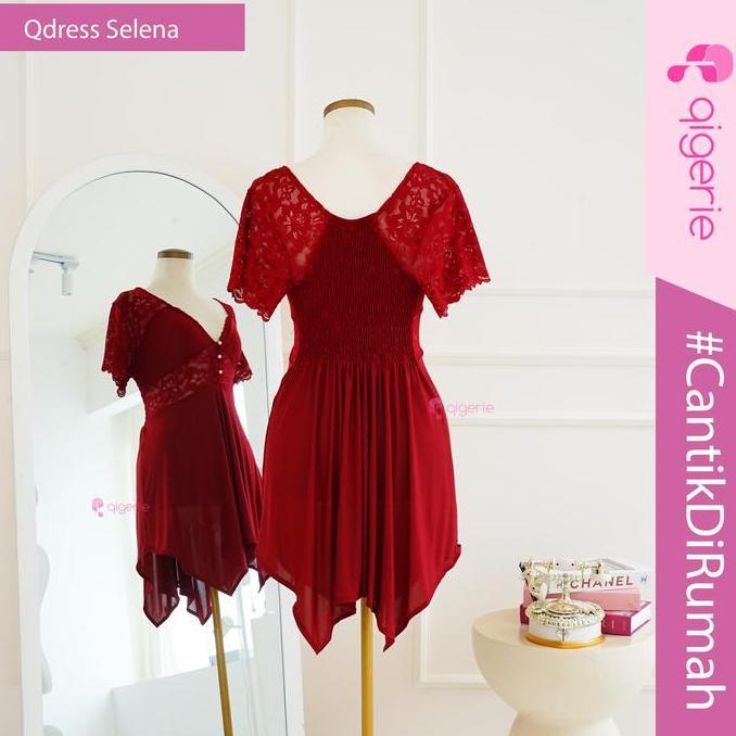 Qigerie Selena | Daster Kekinian | Baju Dinas Malam | Baju Tidur Sexy