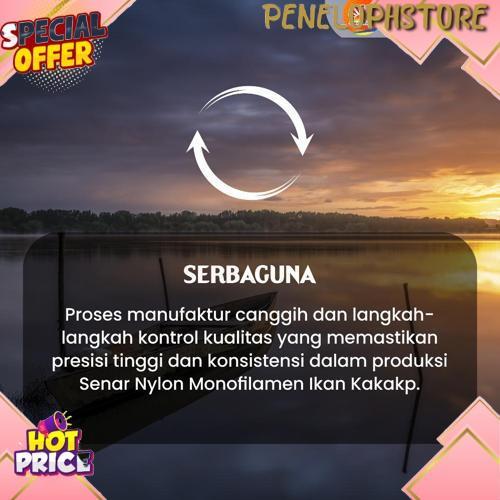Gercep Senar Cap Ikan Kakap  Ukuran 400 (25)  per Roll /Tali Senar Pancing / Senar Layangan