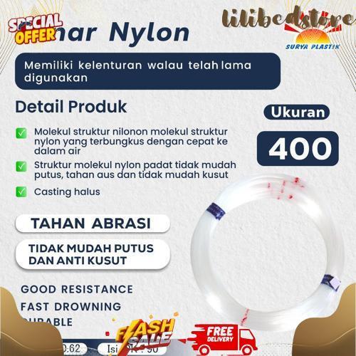 Gercep Senar Cap Ikan Kakap  Ukuran 400 (25)  per Roll /Tali Senar Pancing / Senar Layangan