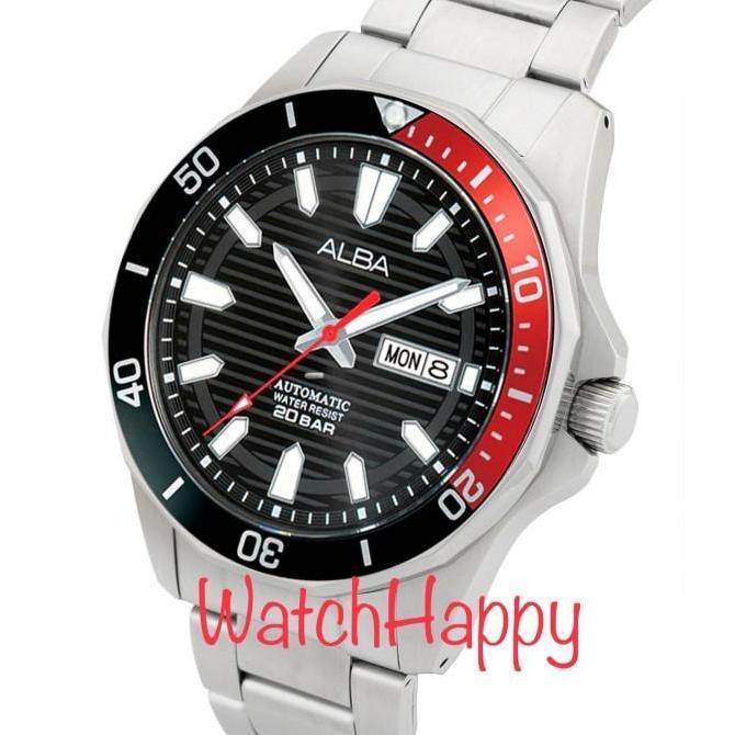 ALBA AL4457X1 AL4457 BLACK DIAL WITH RED BLACK BEZEL 100% BEST SELLER