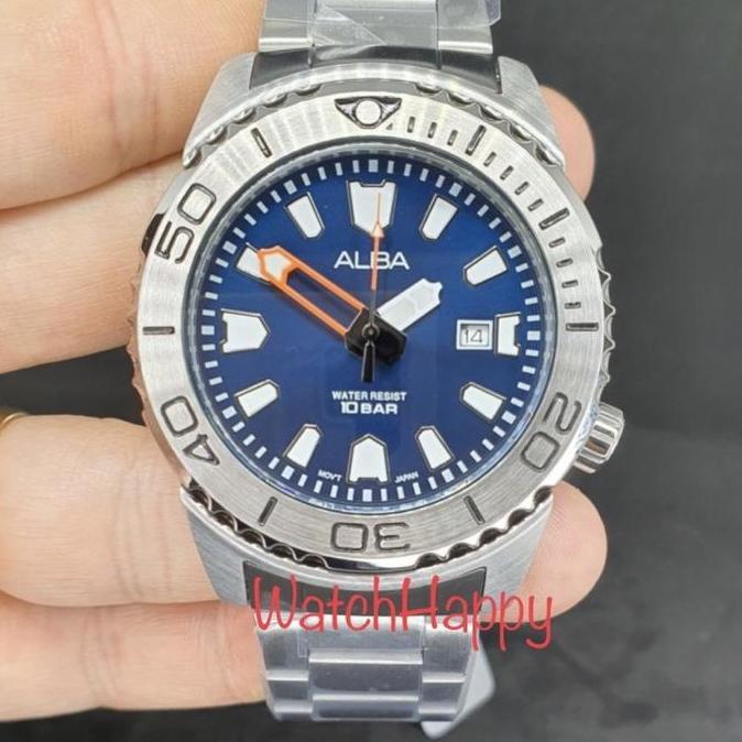 WatchHappy Alba AG8M07X1 Men Blue Dial Model SEIKO MONSTER AG8M07 ORI