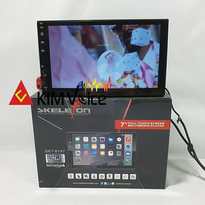 DOUBEL DIN Dekles Skeleton SKT-8189 7 Inch MP5 FULL GLASS Tape Mobil murah