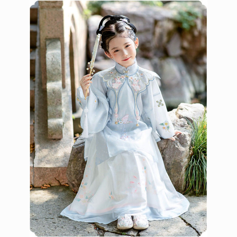 [Kota Dongeng]kemeja lengan panjang hanfu anak perempuan kostum kuno setelan Tang