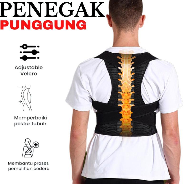 Alat Terapi Penegak Punggung Anti Bungkuk Belt Terapi Support Tulang Belakang Skiolosis Pria Wanita 