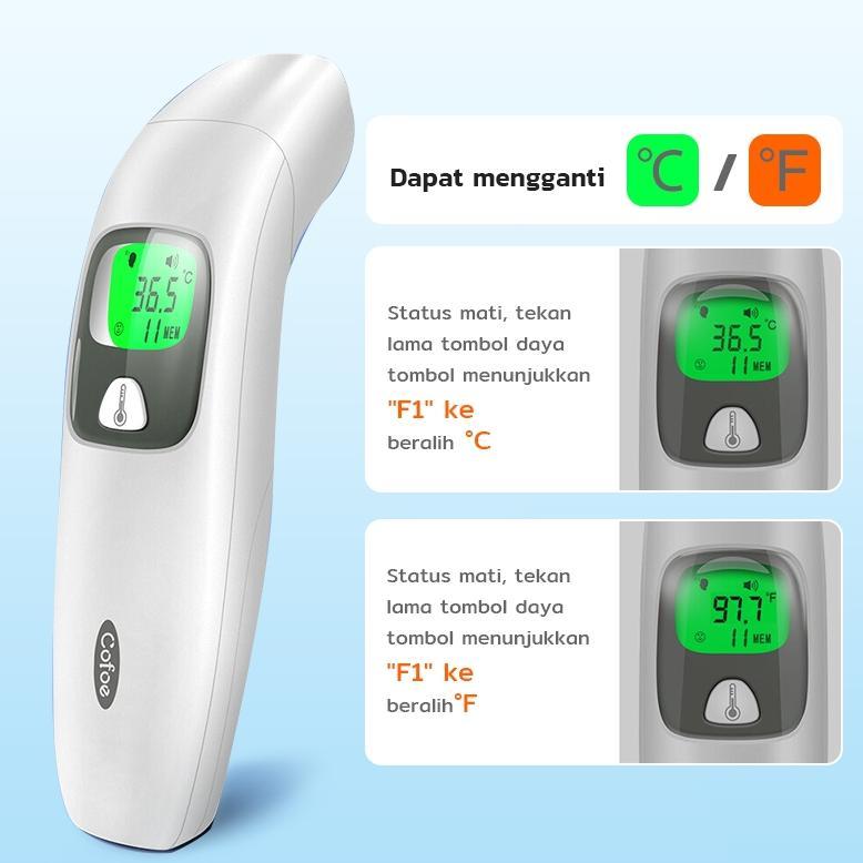Cofoe termometer digital telinga bayi dan dewasa ear thermometer kuping infrared pengukur suhu badan