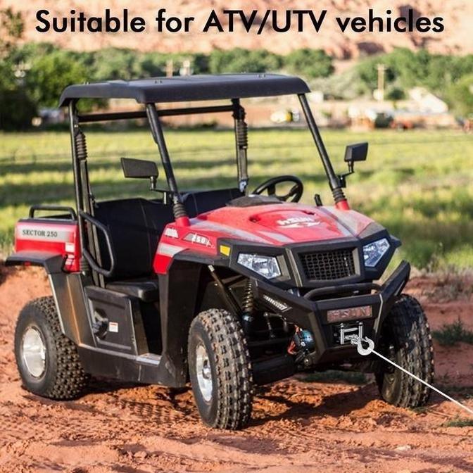 (Stok Siap)Winch Listrik Tali Kawat Kerekan Listrik 12V 2000LB Katrol Listrik Derek Kecil Yang Kuat 