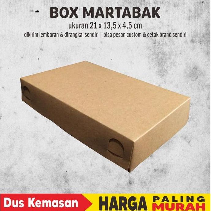 KOTAK MARTABAK / BOX MARTABAK KRAFT LAMINASI POLOS ( ISI 10 PCS )