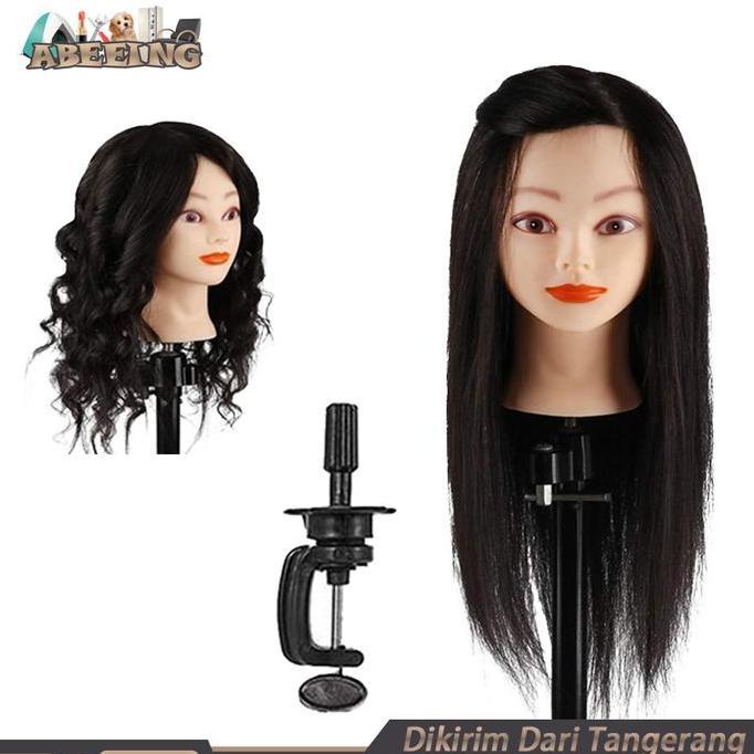 Manekin Rambut 100% Rambut Asli/Mannequin Manekin Kepala PAS