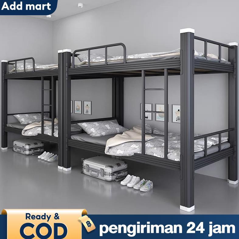 WISZCA- Ranjang Susun Ranjang Tingkat Ranjang Besi ,Ranjang Susun Besi 2 Tingkat 200x90x180