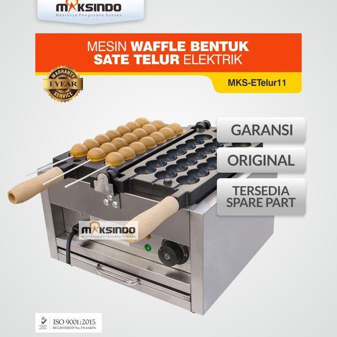 IRIS Maksindo Mesin Waffle Bentuk Sate Telur Elektrik MKS-ETelur11