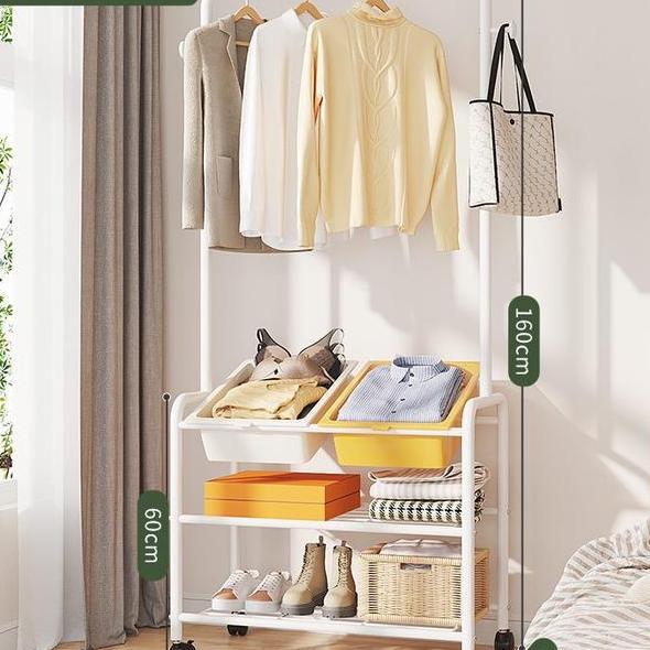 Dejavu Rak Gantung Baju Kokoh Stand Hanger Gantungan Tas Topi Tempat Penyimpanan Sepatu Susun Serbag