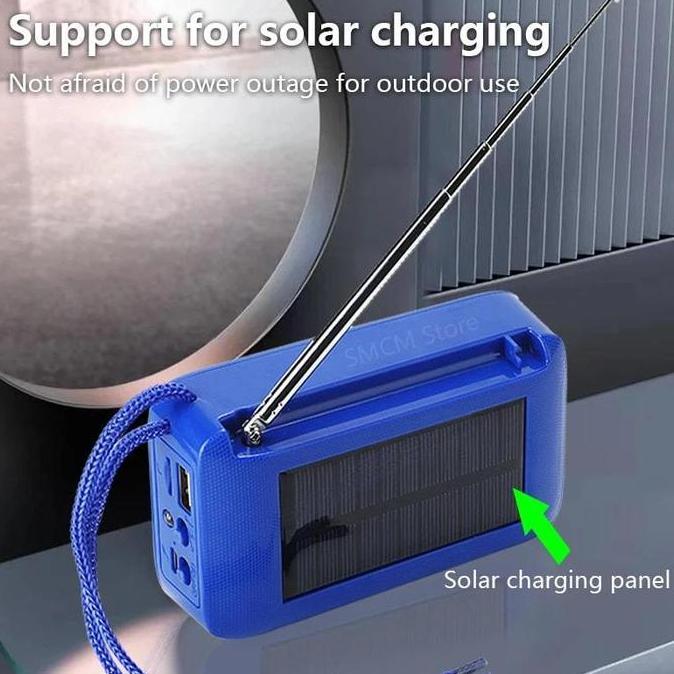 Speaker Bluetooth T&G 368 Speaker Tws Original Tg Portable Multifungsi Powerbank Panel Surya Radio S