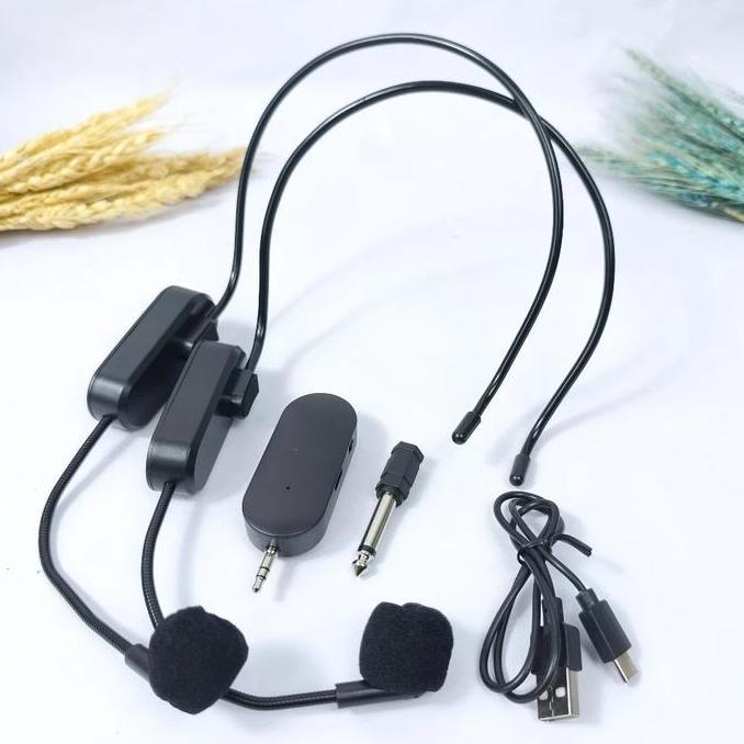 Terlaris~ Clip On Fleco M-102 Mic Bando Wireless Isi 2 Mic Clip On Wireless / Headset Mikrofon / Cli