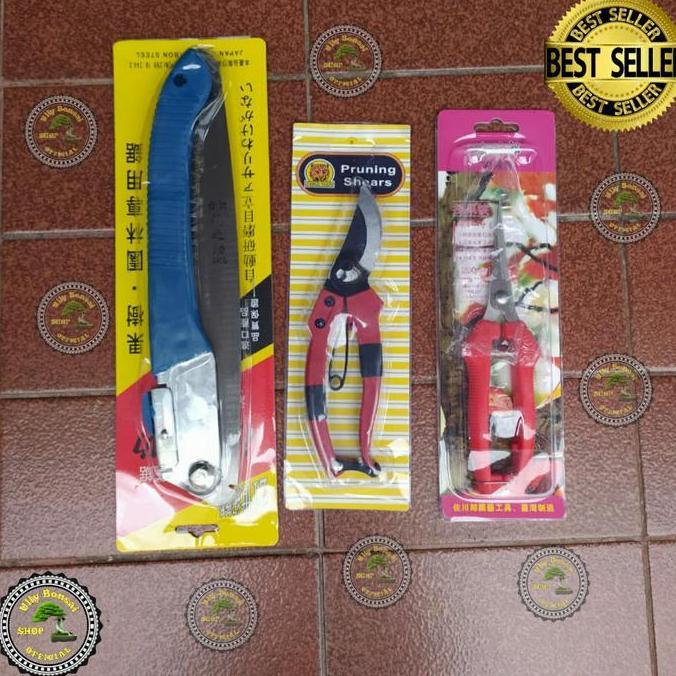 Promo PAKET ALAT BONSAI GERGAJI GUNTING DAHAN DAN RANTING 3 SET COD