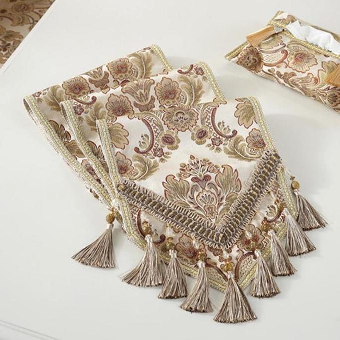 Promo Tamu Table Runner Taplak Meja Tamu Panjang Taplak Meja Tengah Table Runner Desain Eropa Mewah 