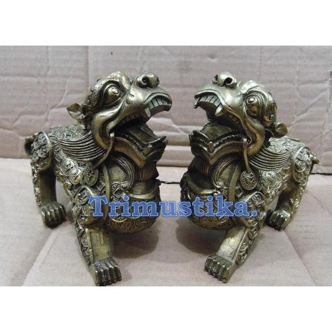 NEW Patung Pie Xiu / Pi Yao Sepasang Fengshui Kuningan