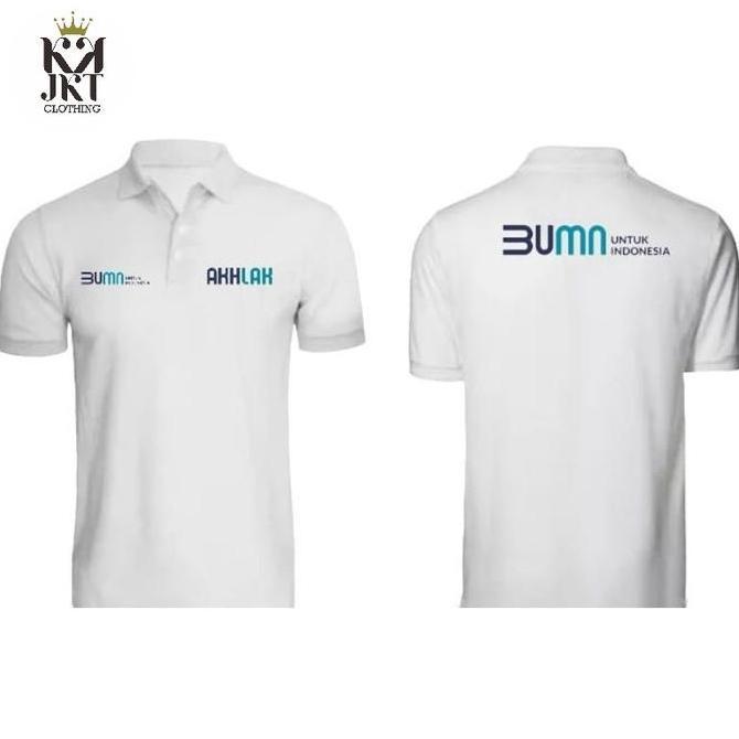 DY83 - Baju Kerah Polo Akhlak BUMN - Polo Shirt Akhlak BUMN Bisa Request Warna