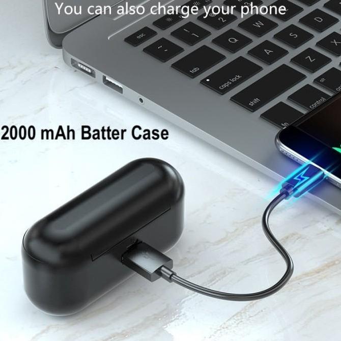 Iphone 11 Pro Max Headset Earphone TWS Wireless Bluetooth With Mic LED Original