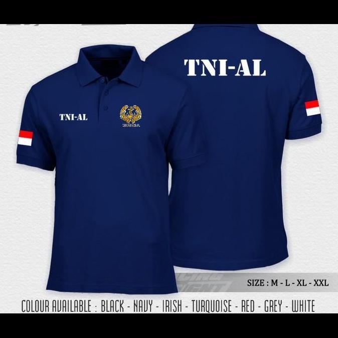 DF192 }} Kaos Polo Shir Baju Kerah Distro TNi AL tentara polos custom indonesia