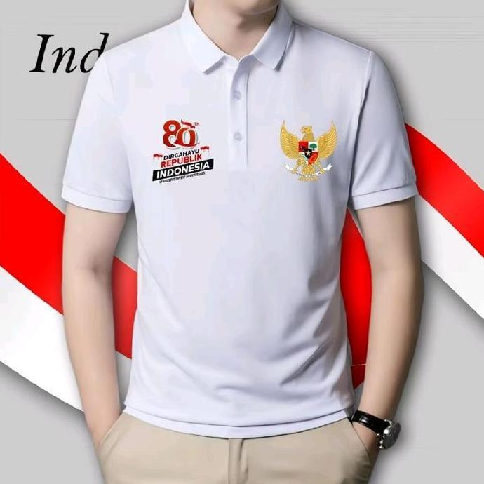 DI16 >> Kaos Kerah lengan panjang dan pendek 17 Agustus 2025 / Kaos Kerah Merah Putih Agustusan 2025