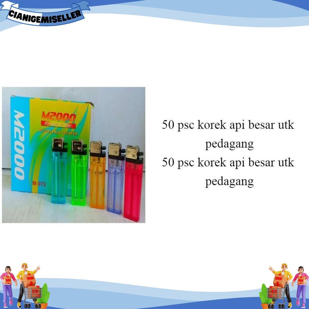 Murah 50 PCS Korek Api M2000 M-072 Free Bubble.