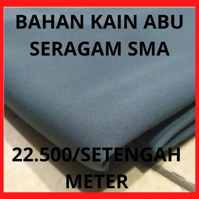 promo paling murah bahan kain abu seragam sma smk