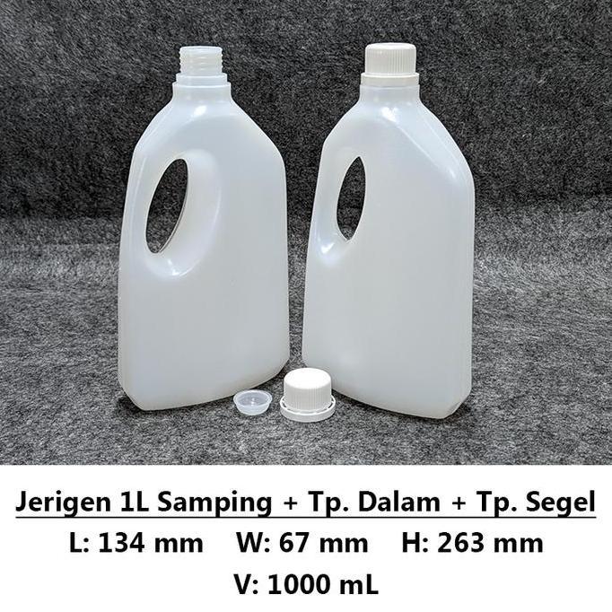 Jerigen 1L 1 Liter L Gagang Samping / Botol Softener ( Gosend Jakbar )