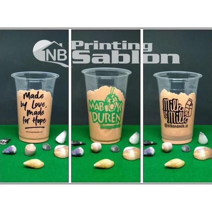 Sablon Gelas Cup Plastik - 16 Oz 7 Gram GKI