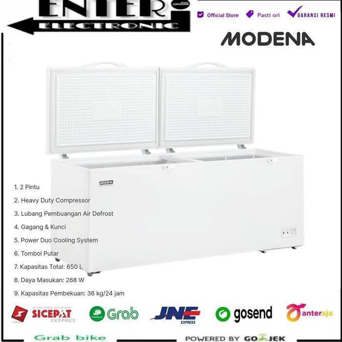 NEW MODENA MD65W - CHEST FREEZER BOX 2 PINTU 650 L MODENA MD65 MD 65W 65 W