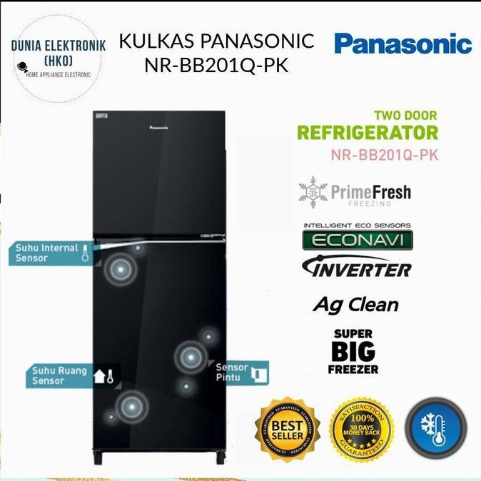 KULKAS PANASONIC NR-BB201Q NRBB201Q LEMARI ES 2 PINTU INVERTER 196 L
