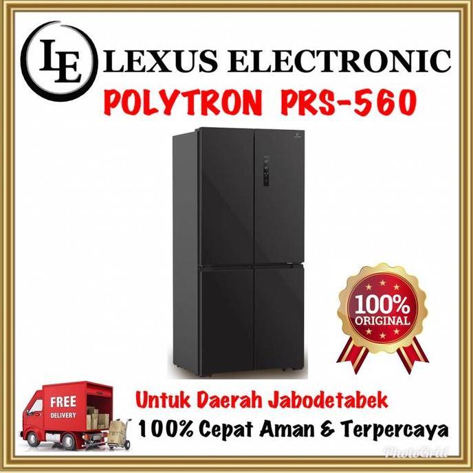 BEBAS ONGKIR - POLYTRON KULKAS SIDE BY SIDE | PRS-560 | PRS560 | 560 LITER