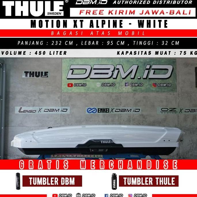 TERMURAH - Roof Box THULE Motion XT Alpine White putih Bagasi Atas Mobil 450 L