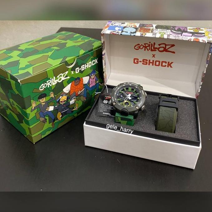Casio Gshock GA 2000GZ-3A GORILLAZ Edition Free Camo Strap Carbon Core