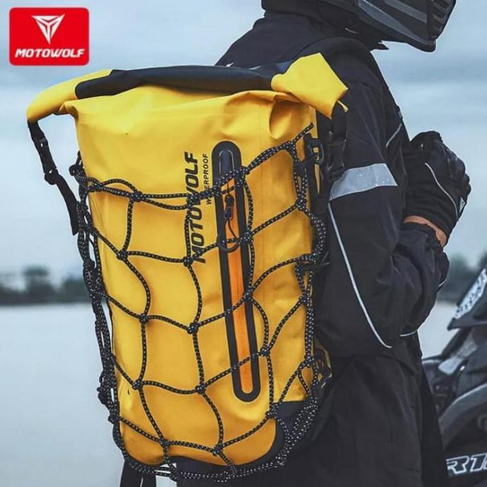 Tas Ransel Waterproof Tas Motor Touring Motowolf Premium