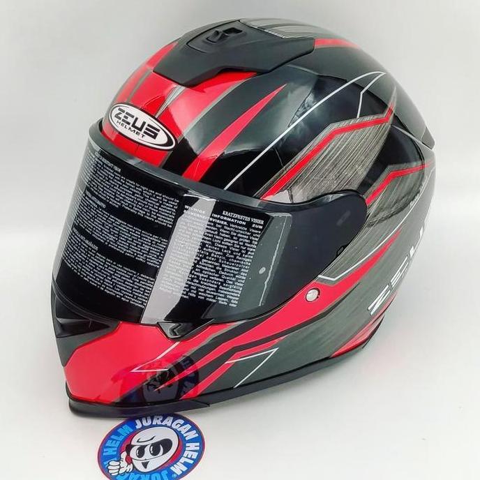 ZEUS ZS822B Z822B AO21 BLACK/RED FULL FACE