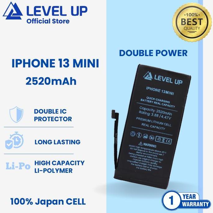 TERBARU - LEVEL UP Baterai for Iphone 13 Mini Double Power